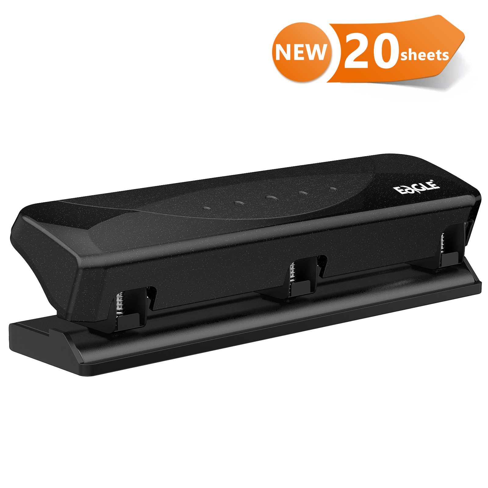 Eagle Reduced Effort 3 Hole Punch 20 Sheet Capacity P6119 Heavy Duty Squeeze Handcraft Hole Punch Tool