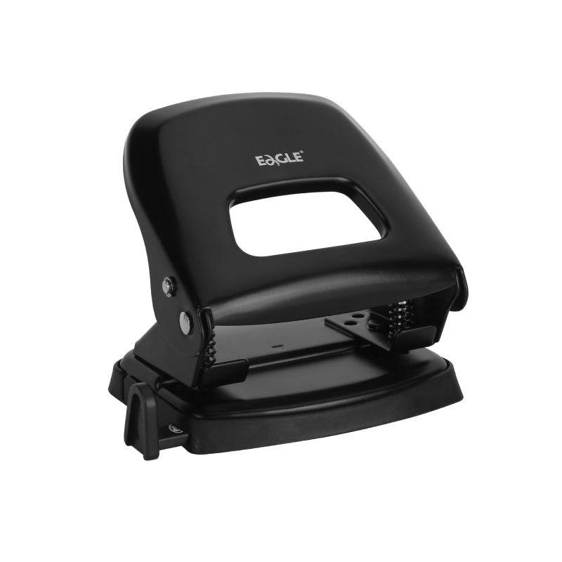 Eagle Office Portable 2 Hole Punch Metal Flat Puncher P7108 Manual Paper Punching Tool for 25 Sheets