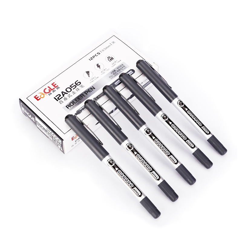 Eagle 12A056 Wholesale Price Stationery Gel Pen Set Plastic Black Bulk Gel Pens for Office Usage