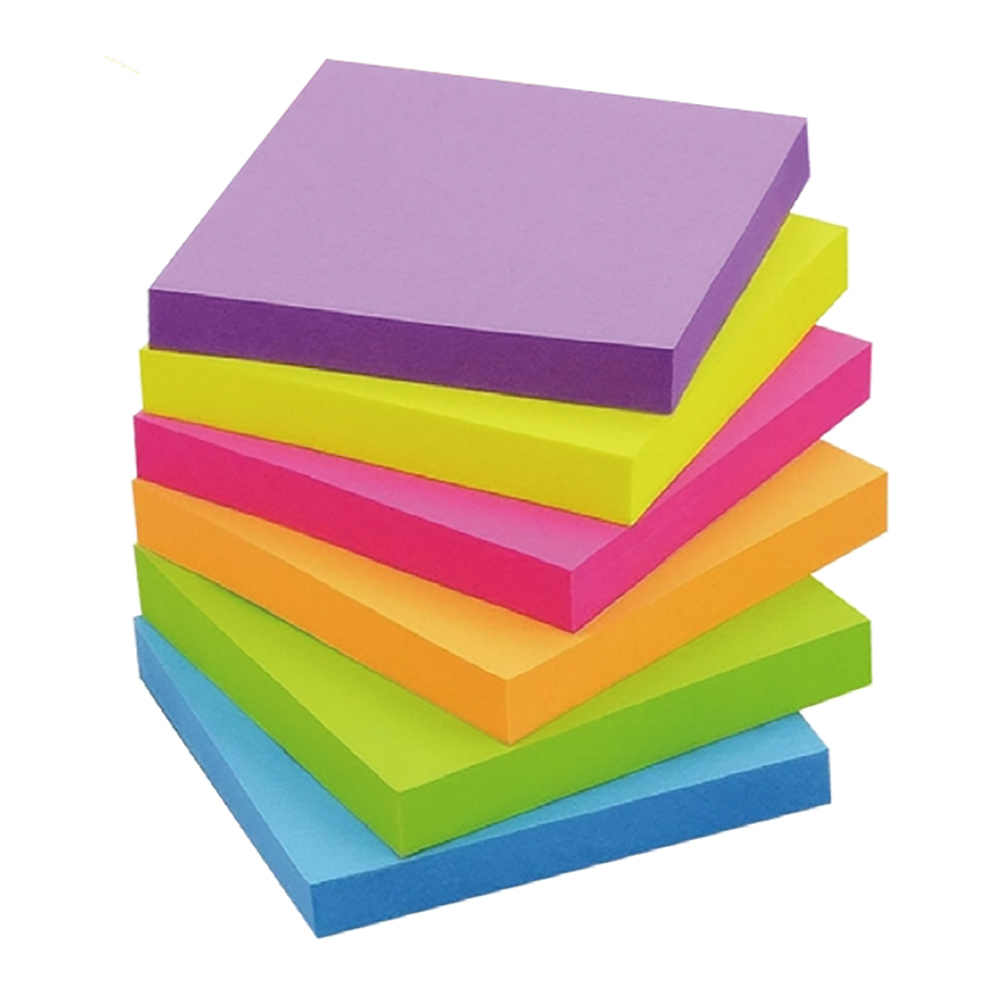 Eagle Customizable Office Self-Stick Notes 3&quot;x3&quot; Lined Sticky Notes Bright Colors Self-Stick Pads 100 Sheets/Pad