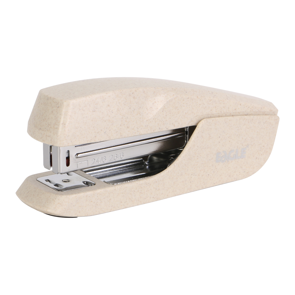 EAGLE Wheat straw taplers Stationery 20 Sheets 24/6 26/6 Half Strip Plastic Stapler S6108 for Office Supply