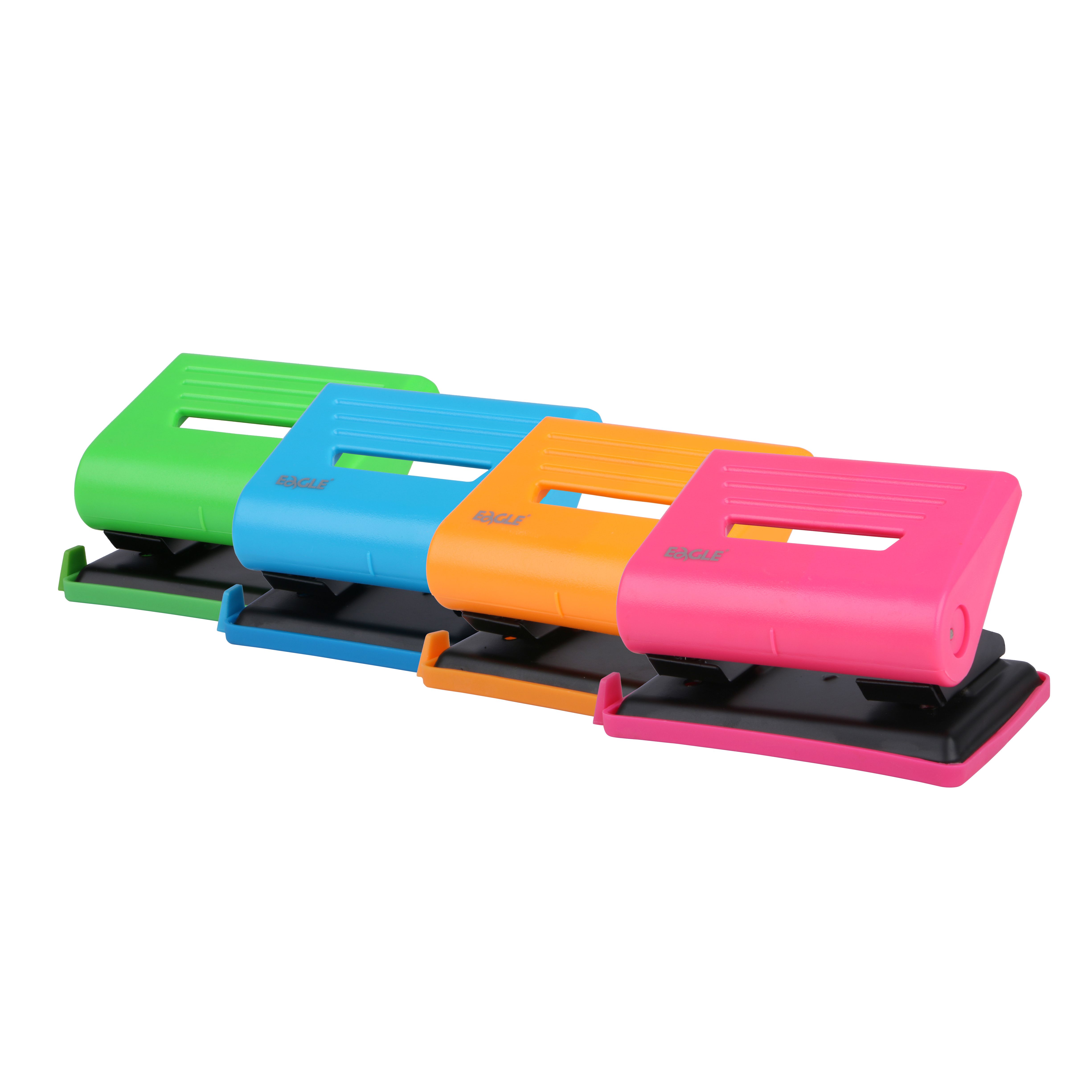 Eagle P11000 2-hole Manual Paper Hole Punch Machines 4 Neon Color Available