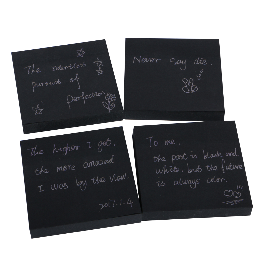 EAGLE 654BL Sticky Note Office Stationery Black Self-Adhesive Removable Sticky Notes