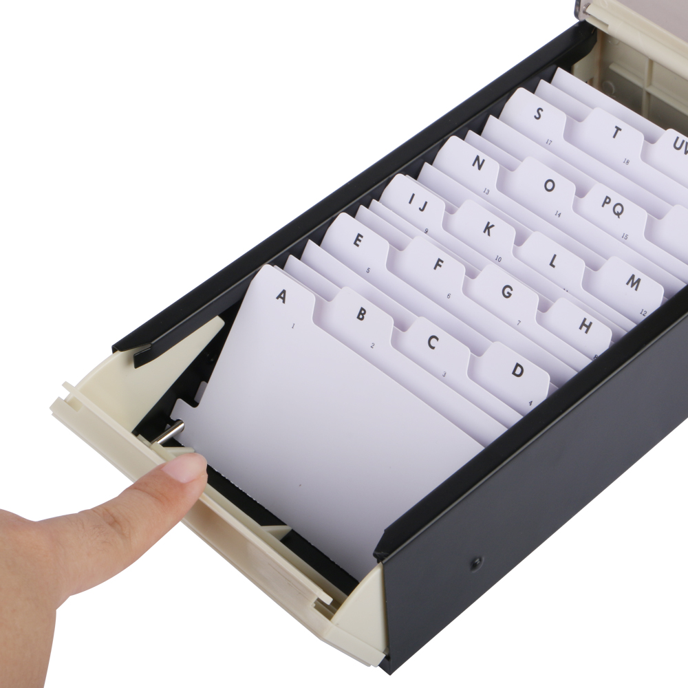 Eagle 818M Business Card Holder 4 1/4" x 8 1/4" x 2 1/2" Storage up to 600 Cards Name Card Box