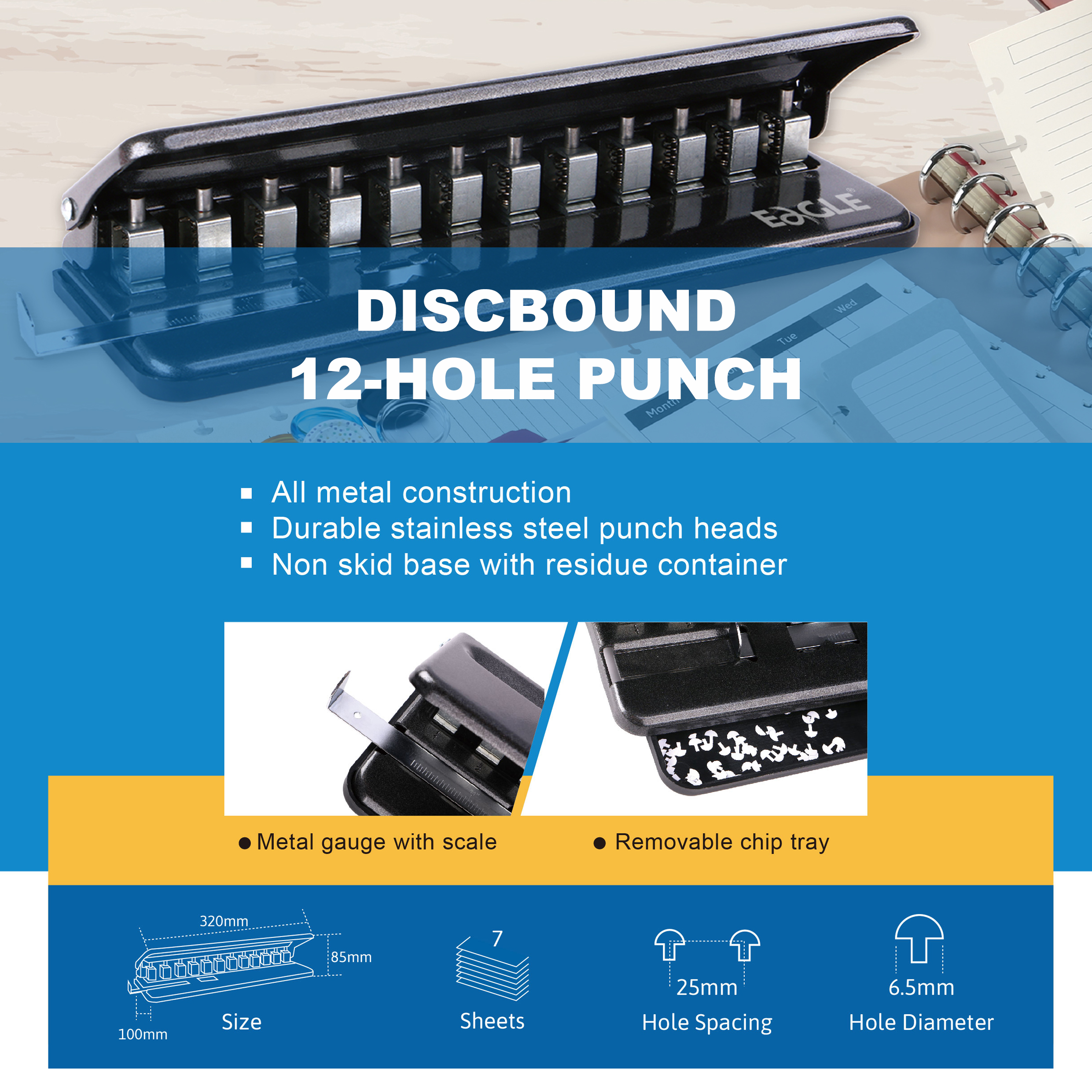 Eagle P990 Discbound 12-hole Punch