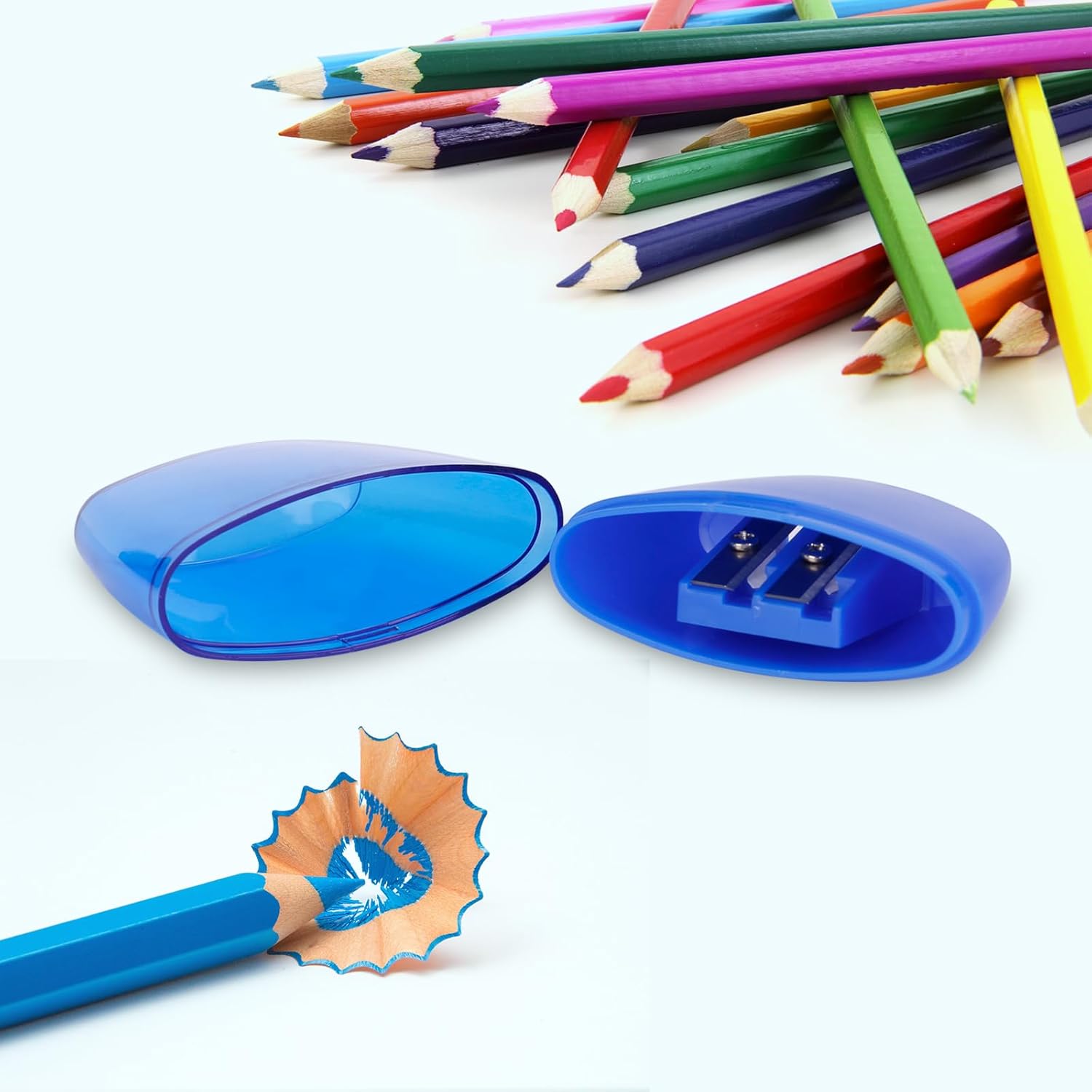 Eagle TYEL8003 Manual Pencil Sharpener Set Dual Hole Design for Home and Classroom and Office