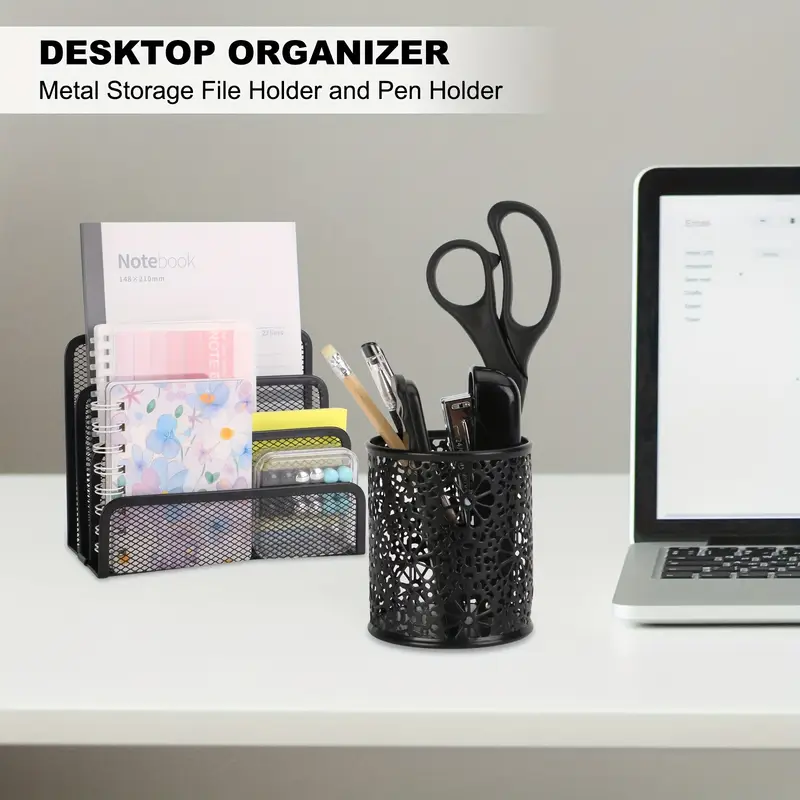 Eagle TY972B Desktop Organizer Set File Organizer Desktop Pen Holder Letter Organizer Metal Grid Folder/Paper Organizer