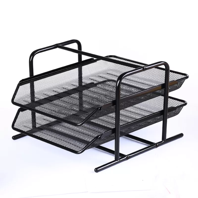 Eagle TY190 Metal Desk Organizer Documents Covers & Organizers for Office 2 Layers File Folder Storage Set