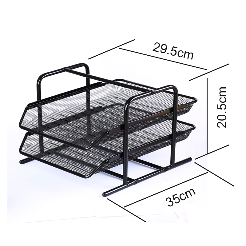 Eagle TY190 Metal Desk Organizer Documents Covers & Organizers for Office 2 Layers File Folder Storage Set