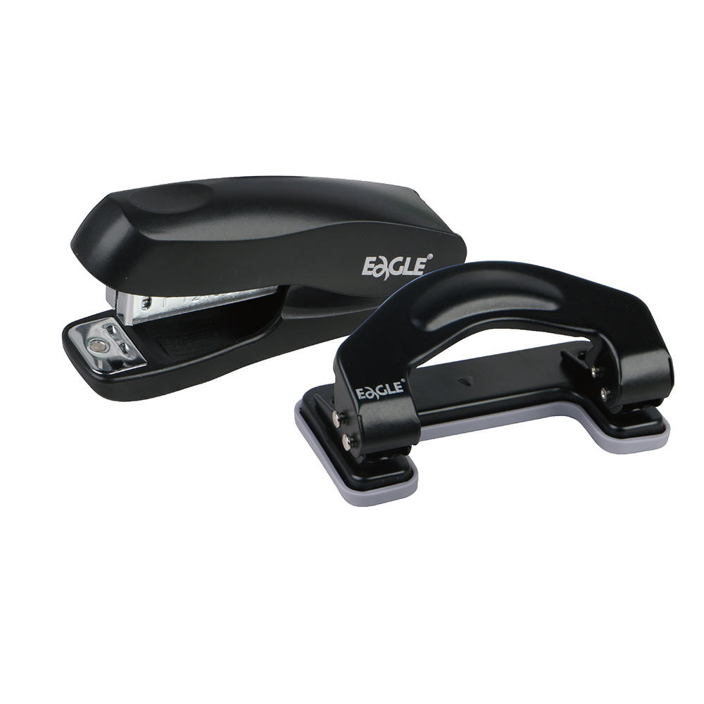 EAGLE J5072BC New Technology Staplers Stationery Product Black Stapler Punch Set for Office Supplies