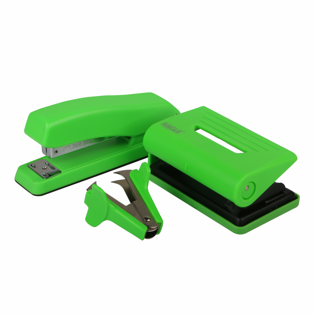 Eagle S10002 School Travel Backpacks Business Stationery Set Office with Holes Punch and Stapler Remover and Staples