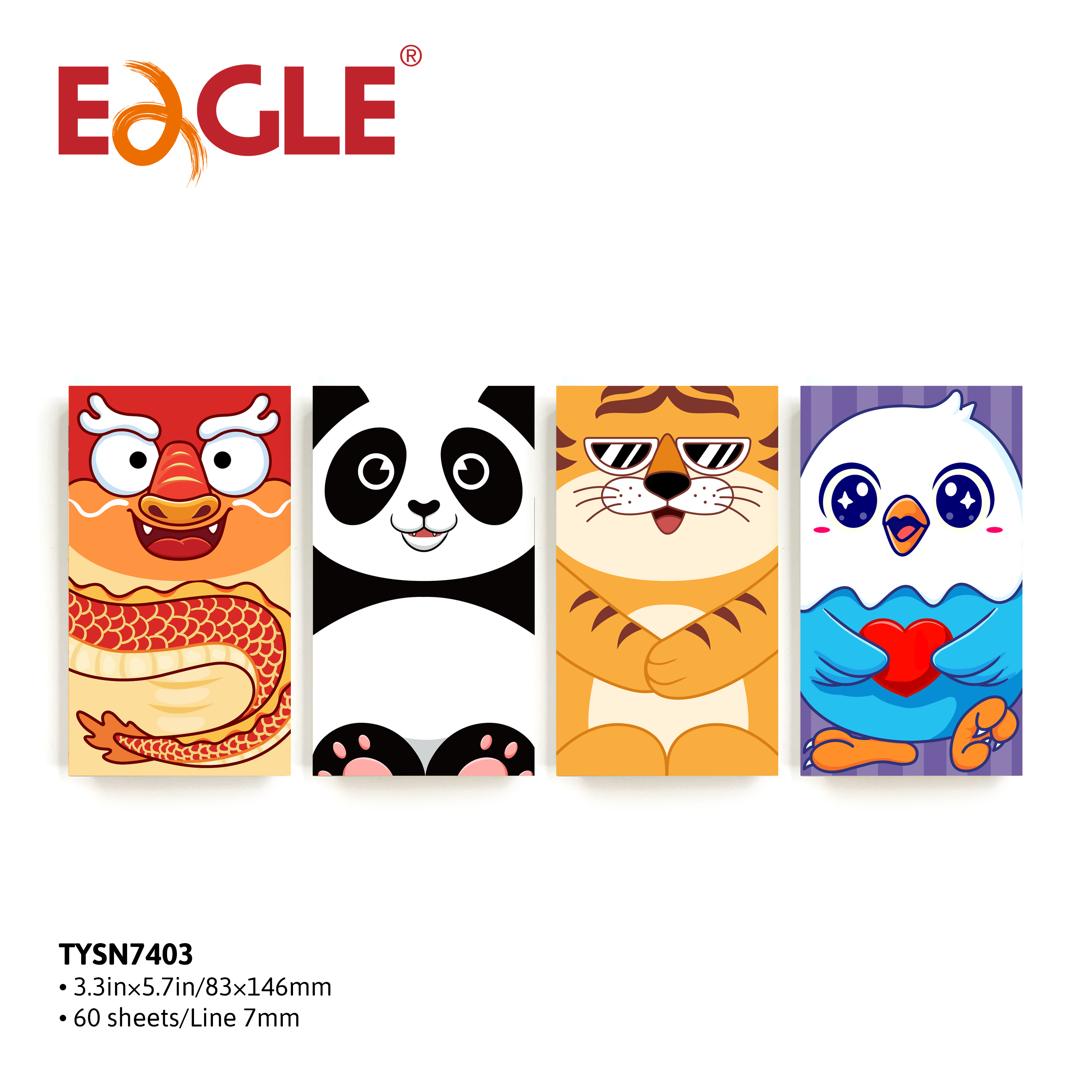 Notepads, Large Note Pads for Lists, Reminders, Grocery List, 60 Sheets per Pad, Animal Designs