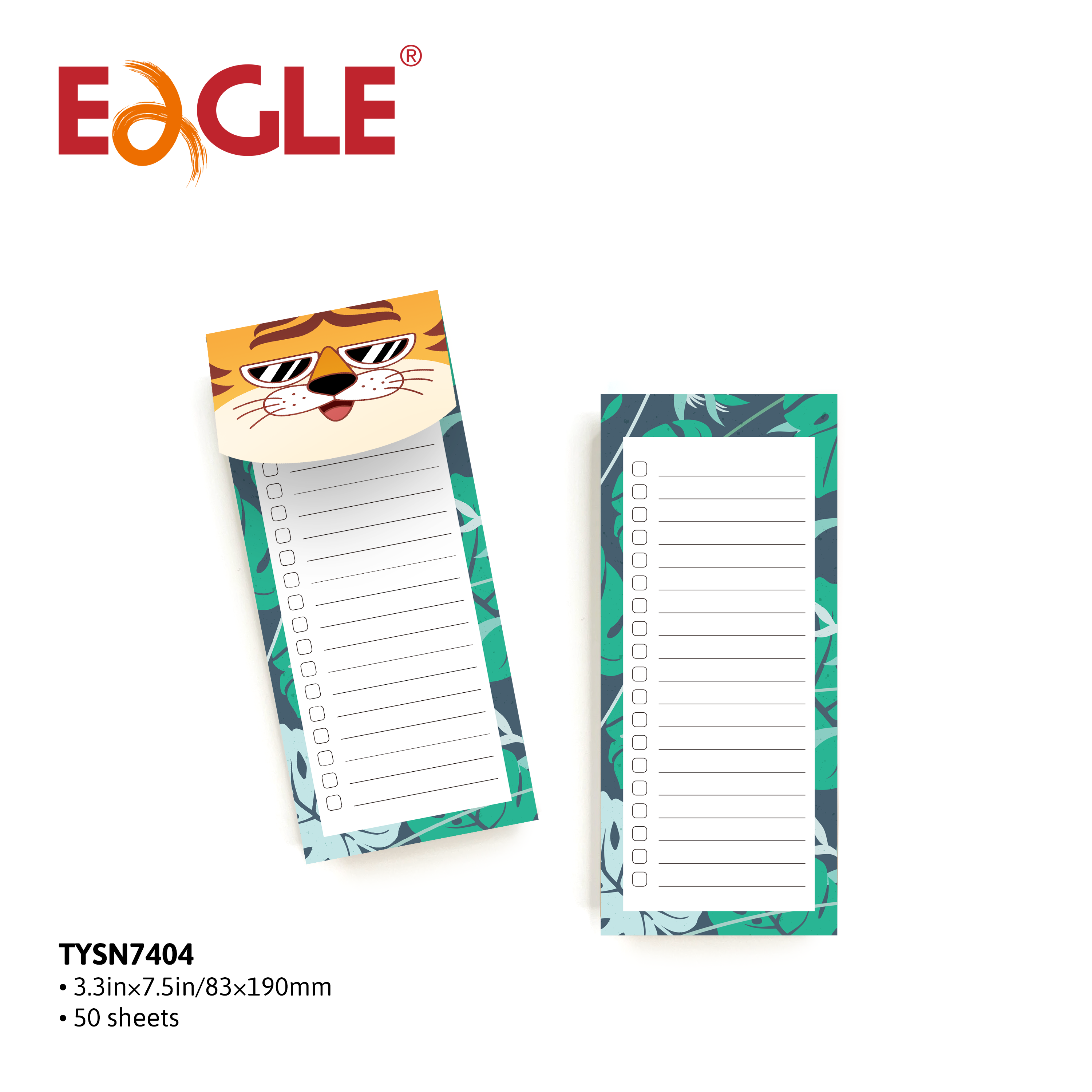 Notepads, Large Note Pads for Lists, Reminders, Grocery List, 50 Sheets per Pad, Animal Designs