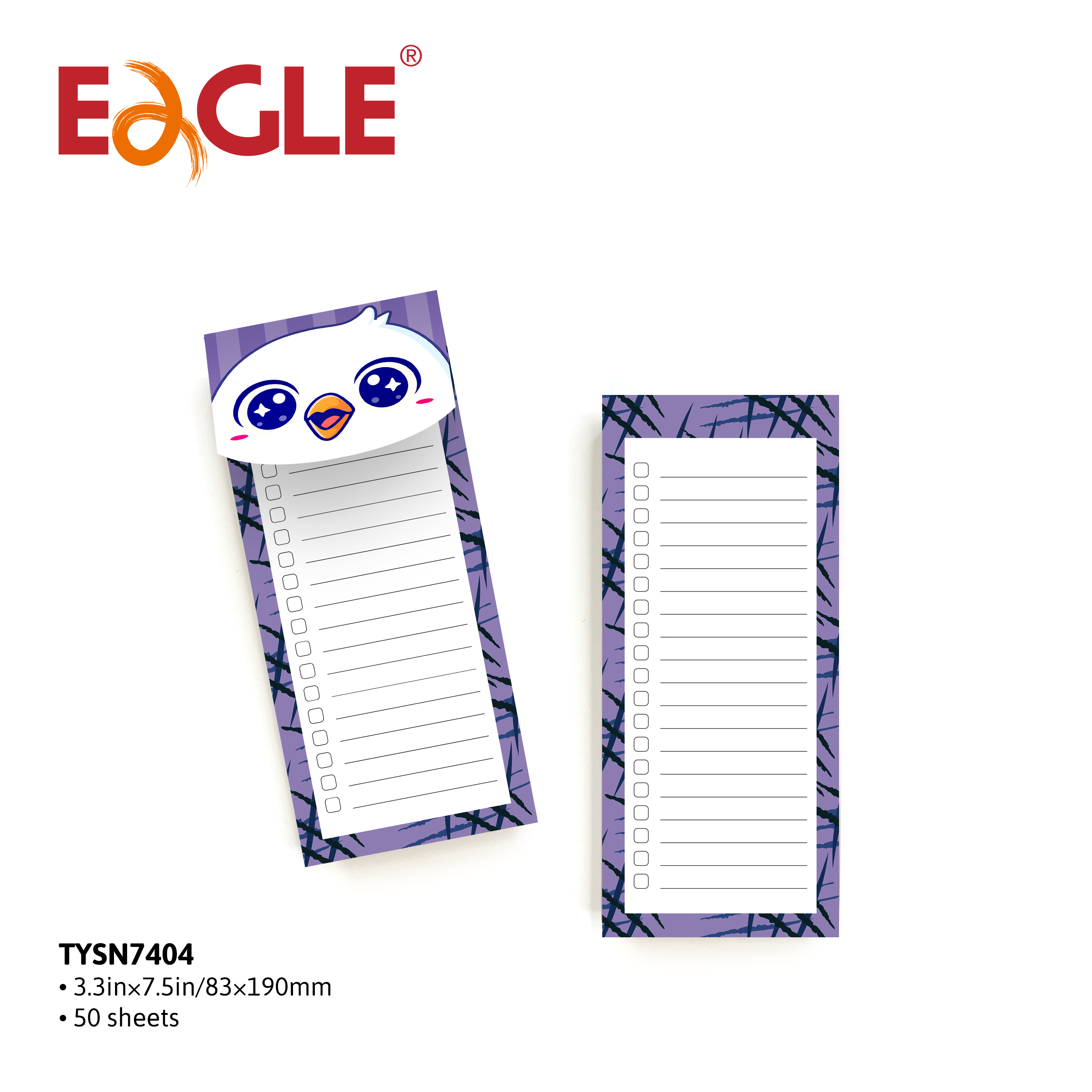 Notepads, Large Note Pads for Lists, Reminders, Grocery List, 50 Sheets per Pad, Animal Designs