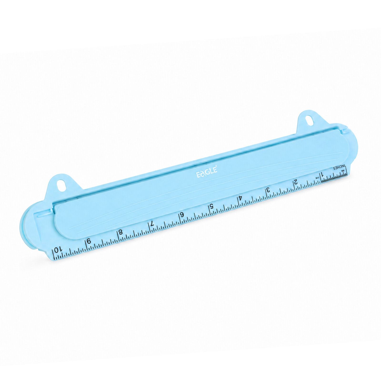 Eagle TY241 Portable Ring Binder 3 Hole Paper Punch, 8 Sheets Capacity Ring Binders with Integrated Ruler