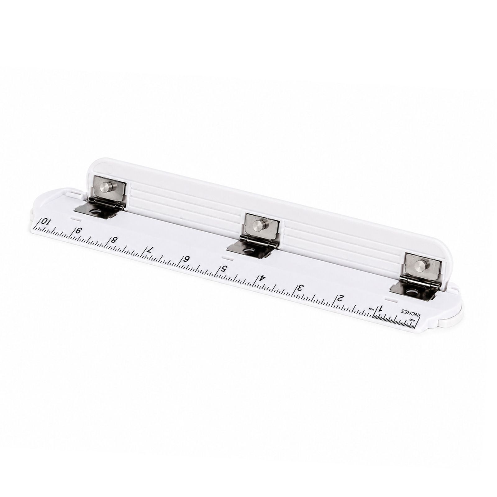 Eagle TY241 Portable Ring Binder 3 Hole Paper Punch, 8 Sheets Capacity Ring Binders with Integrated Ruler