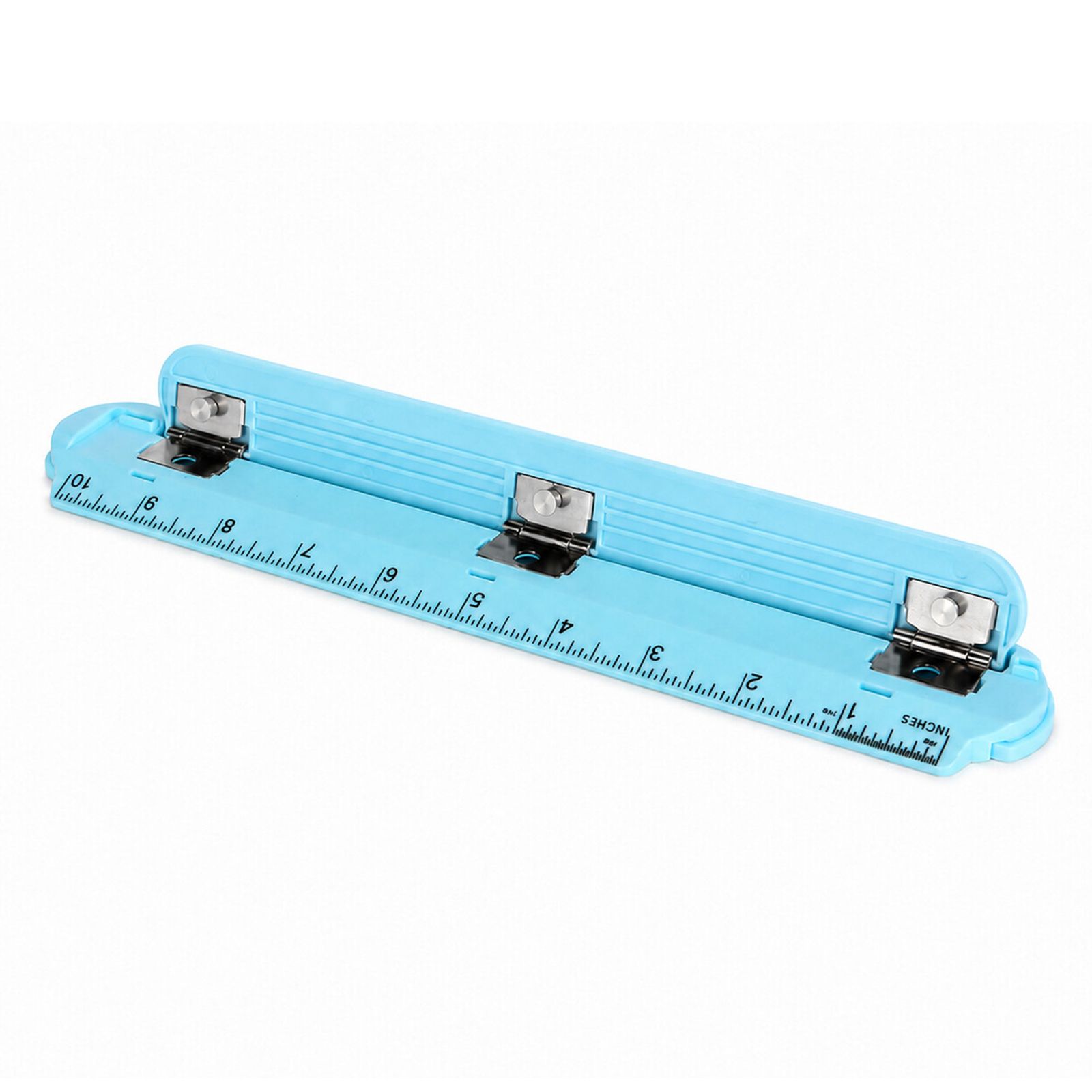 Eagle TY241 Portable Ring Binder 3 Hole Paper Punch, 8 Sheets Capacity Ring Binders with Integrated Ruler