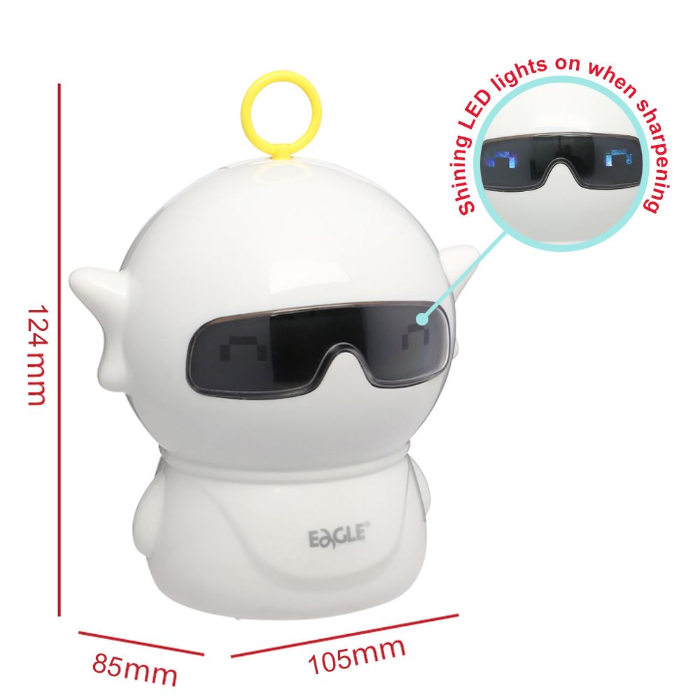 Taille-crayon électrique créatif EAGLE EG-5015 Taille-crayon portable pour enfants avec LED