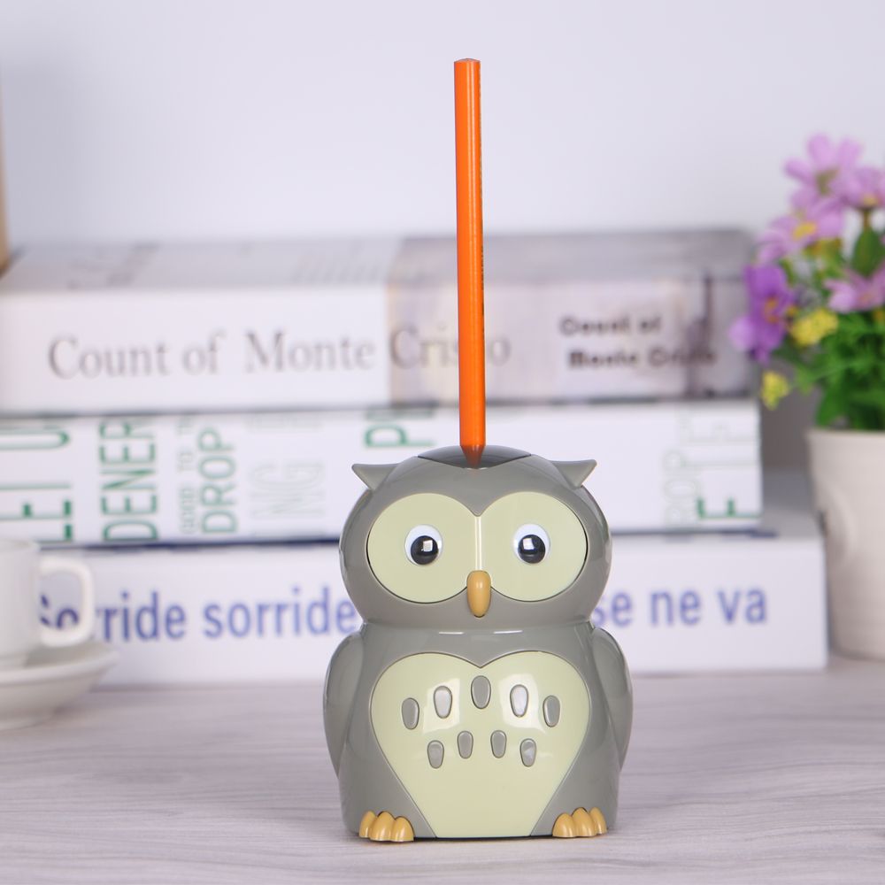 Taille-crayon électrique EAGLE Cartoon, taille-crayon mignon hibou EG-5019, taille-crayon à batterie pour étudiant, fournitures scolaires amusantes